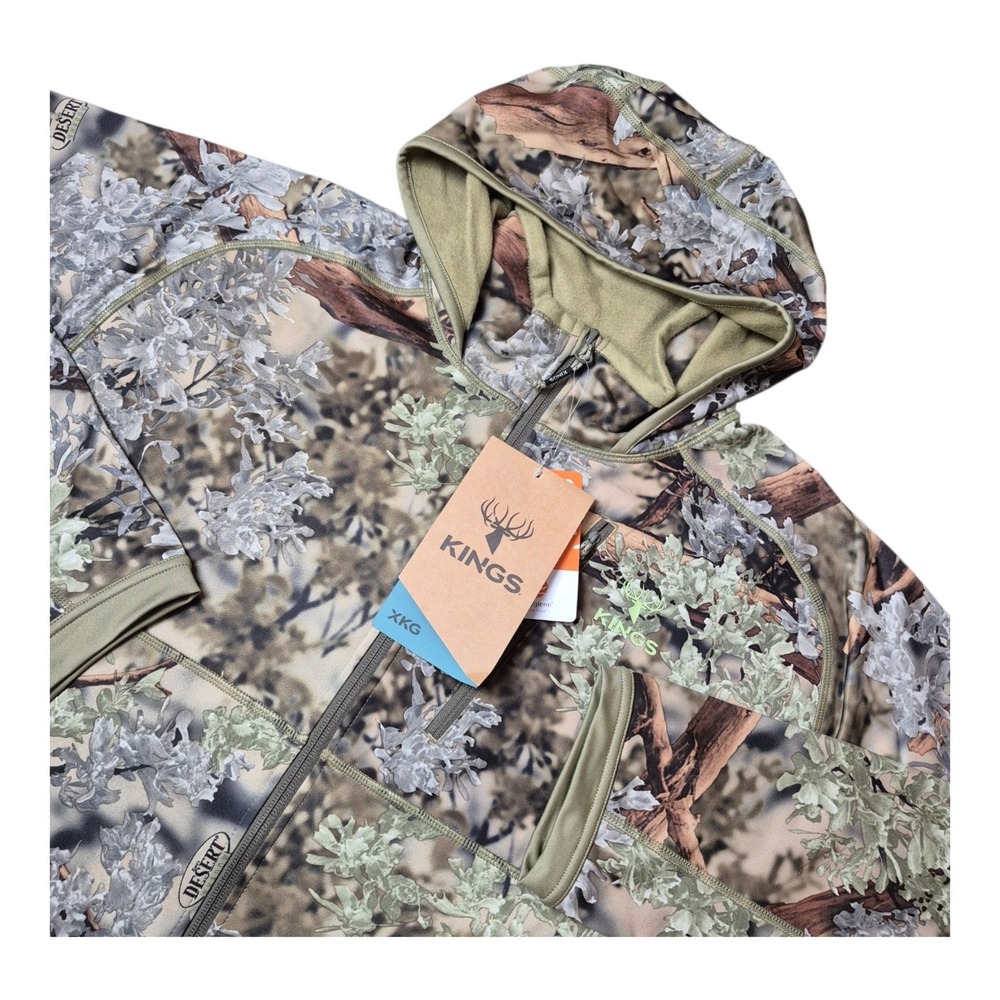 Kings Camo Men's 3XL XKG Pinnacle Jacket Desert Shadow Hunting Full Zip NWT